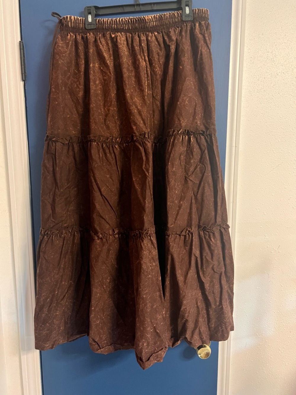 Zenana Outfitters Brown Tiered Maxi Skirt